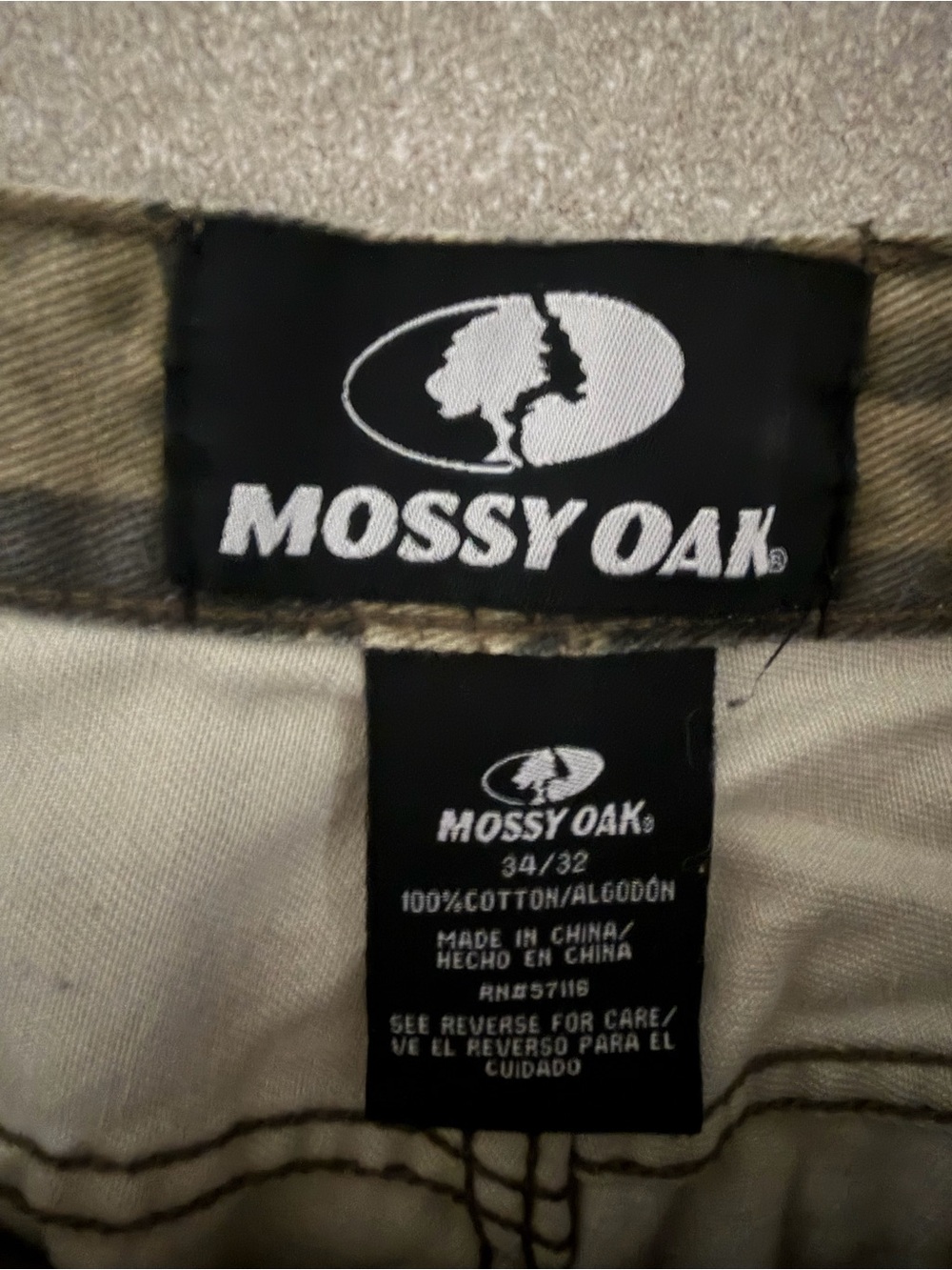 Vintage Y2K Mossy Oak Break Up Infinity Mens 34x32 Camo Pants 55761-C1 - Picture 3 of 5